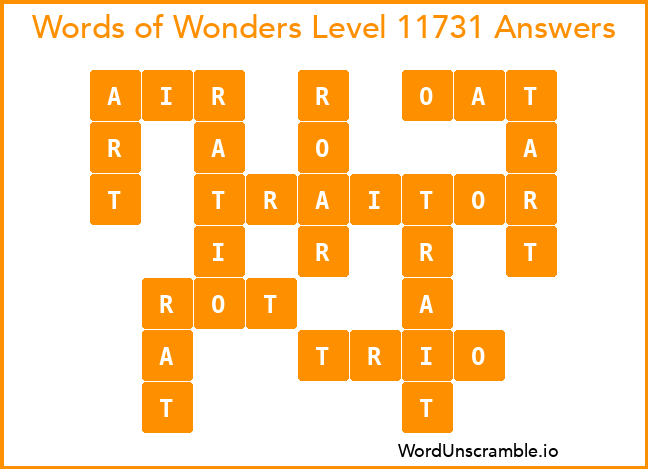Words of Wonders Level 11731 Answers