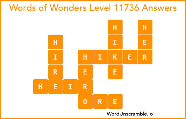 Words of Wonders Level 11736 Answers