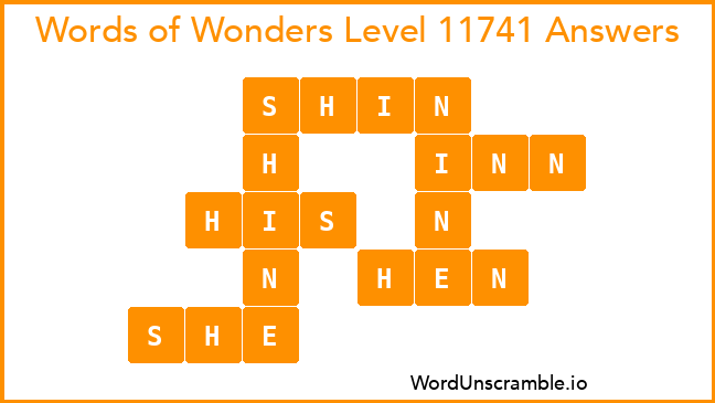 Words of Wonders Level 11741 Answers