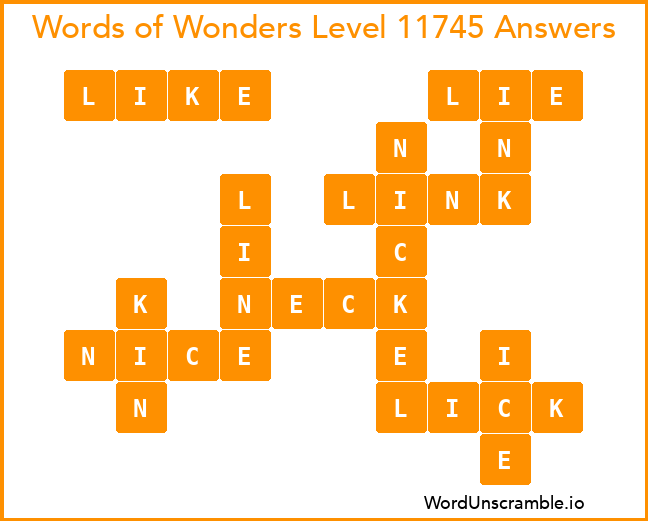 Words of Wonders Level 11745 Answers