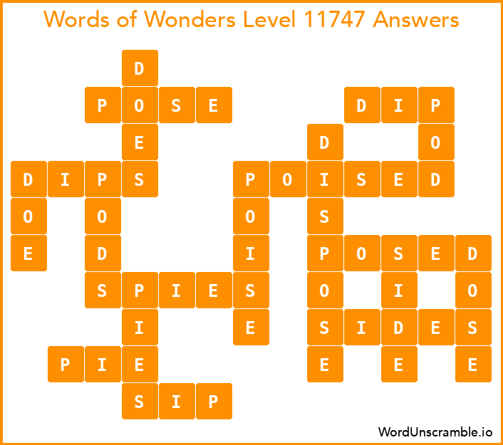 Words of Wonders Level 11747 Answers