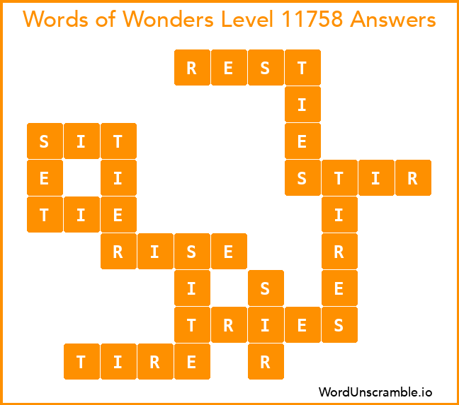 Words of Wonders Level 11758 Answers