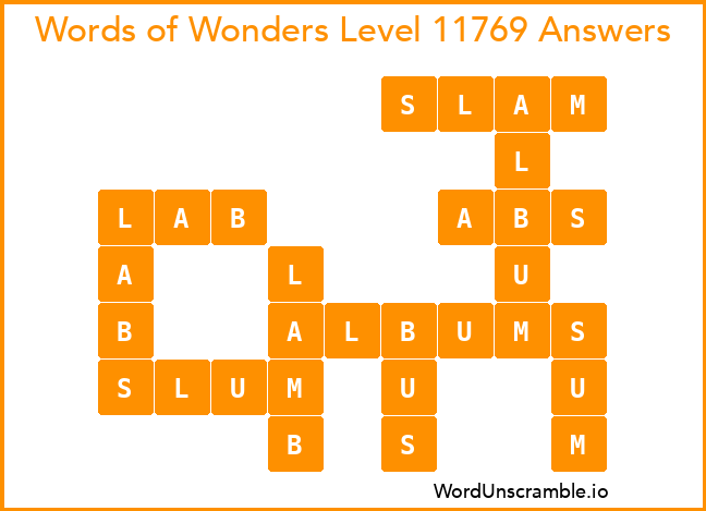 Words of Wonders Level 11769 Answers