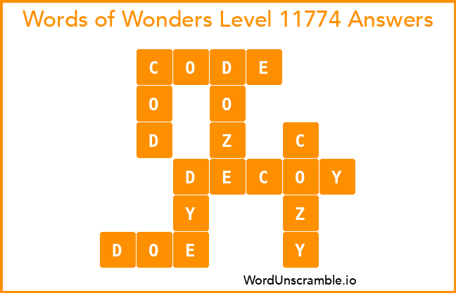Words of Wonders Level 11774 Answers