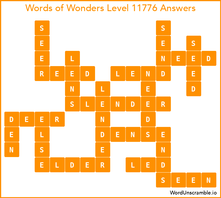 Words of Wonders Level 11776 Answers
