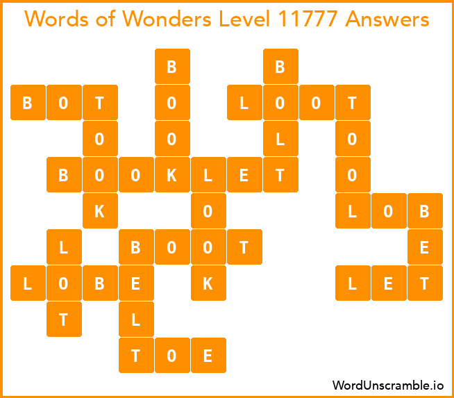 Words of Wonders Level 11777 Answers