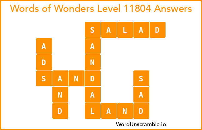 Words of Wonders Level 11804 Answers