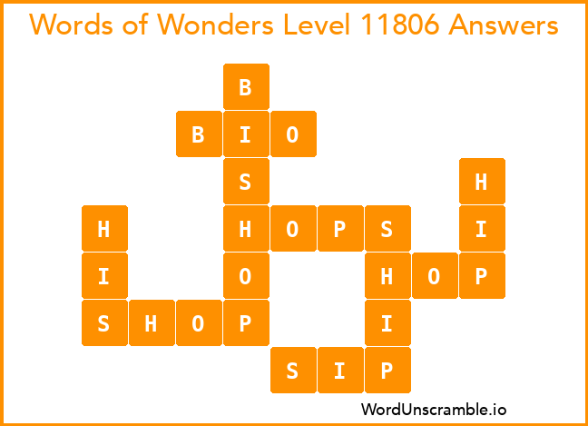 Words of Wonders Level 11806 Answers