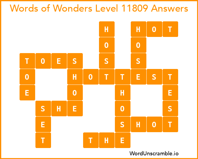 Words of Wonders Level 11809 Answers