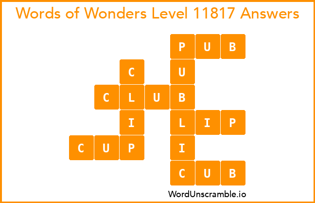 Words of Wonders Level 11817 Answers