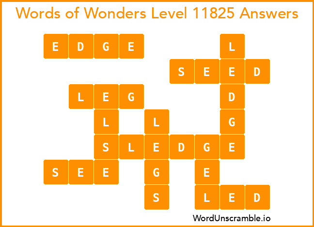Words of Wonders Level 11825 Answers