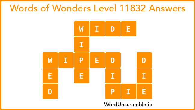 Words of Wonders Level 11832 Answers