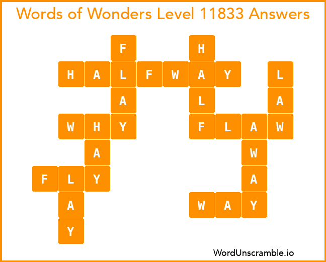 Words of Wonders Level 11833 Answers