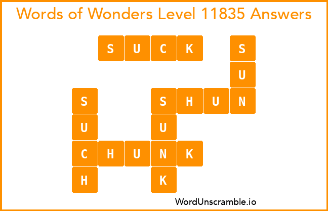 Words of Wonders Level 11835 Answers