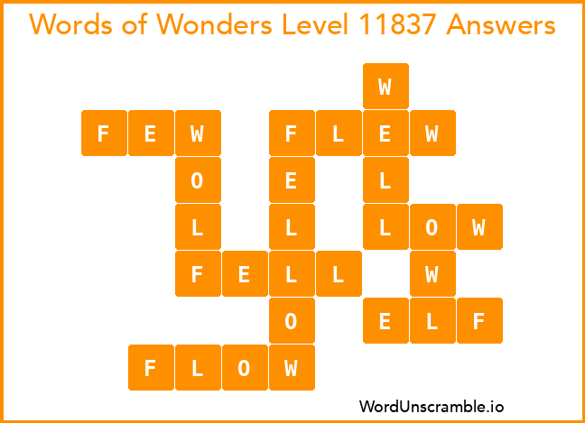 Words of Wonders Level 11837 Answers