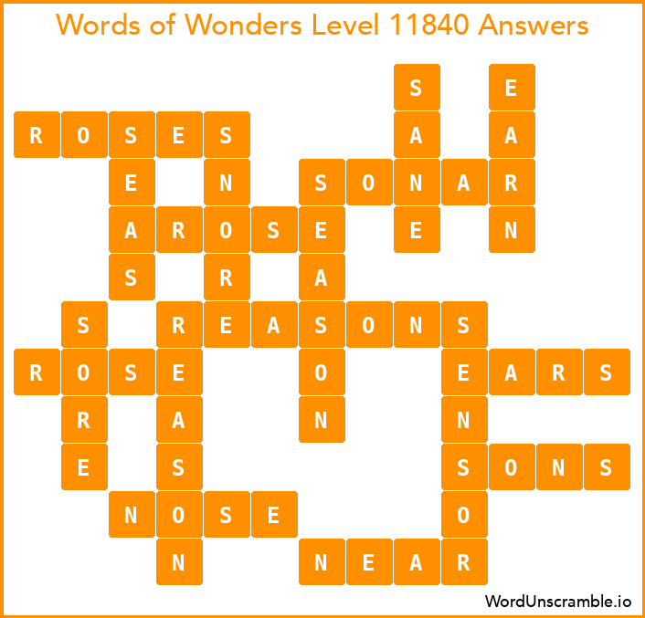 Words of Wonders Level 11840 Answers