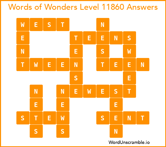 Words of Wonders Level 11860 Answers