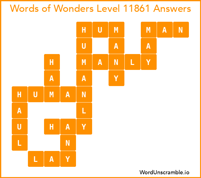 Words of Wonders Level 11861 Answers