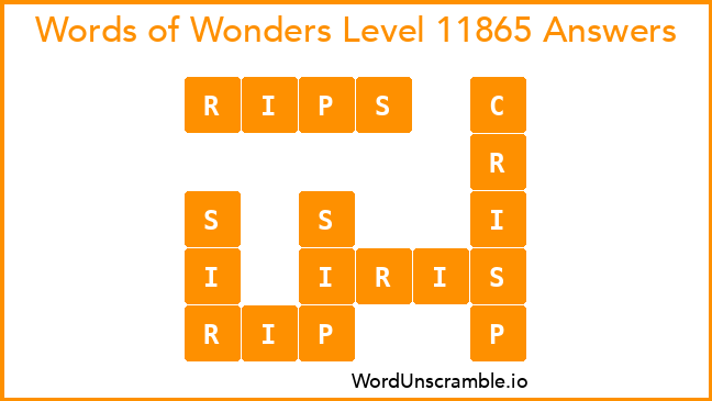 Words of Wonders Level 11865 Answers