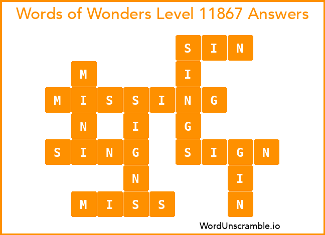 Words of Wonders Level 11867 Answers