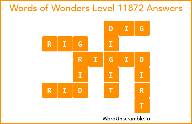 Words of Wonders Level 11872 Answers