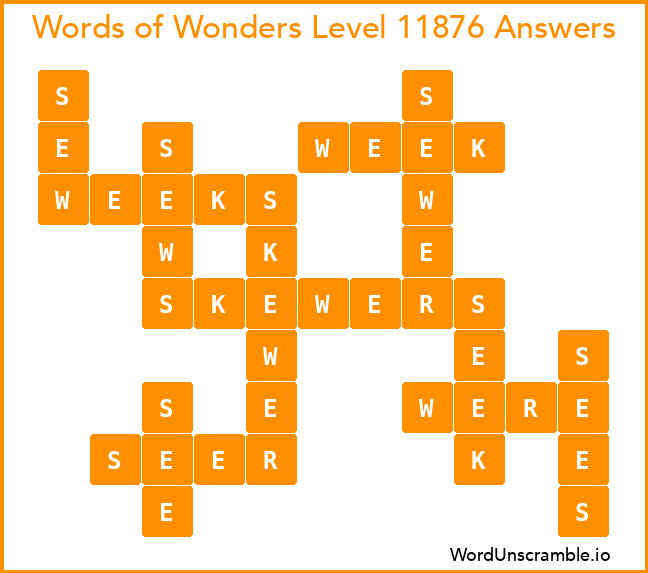 Words of Wonders Level 11876 Answers