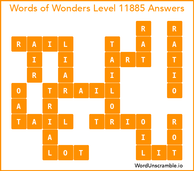 Words of Wonders Level 11885 Answers