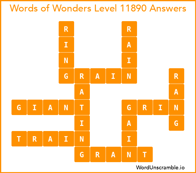 Words of Wonders Level 11890 Answers