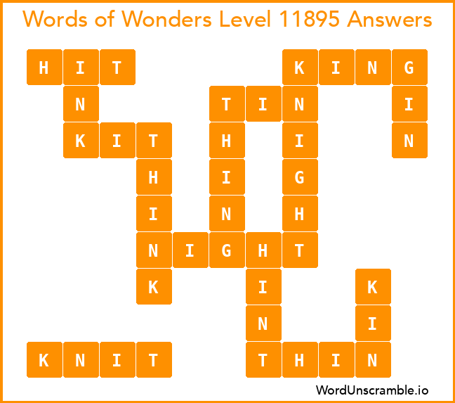 Words of Wonders Level 11895 Answers