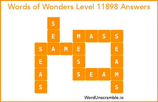 Words of Wonders Level 11898 Answers