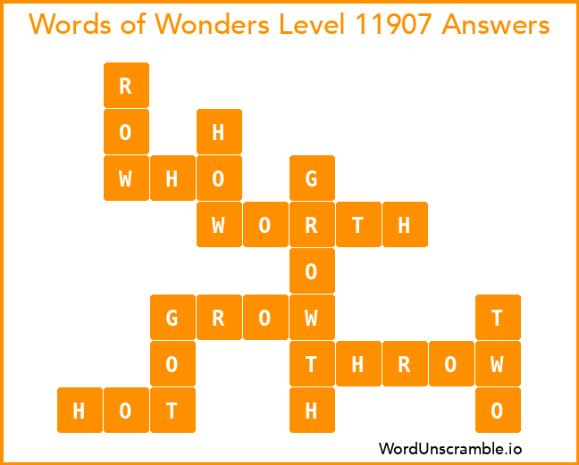 Words of Wonders Level 11907 Answers