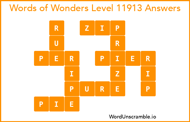 Words of Wonders Level 11913 Answers