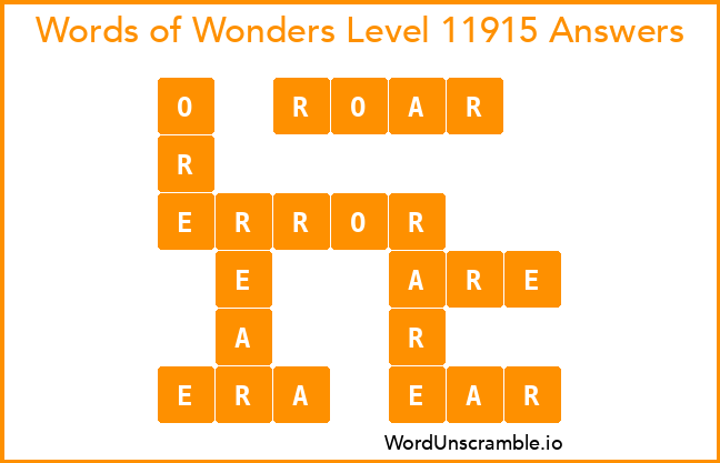 Words of Wonders Level 11915 Answers