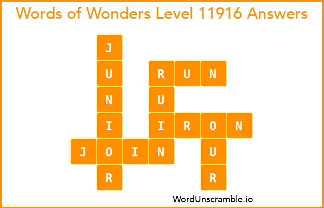 Words of Wonders Level 11916 Answers