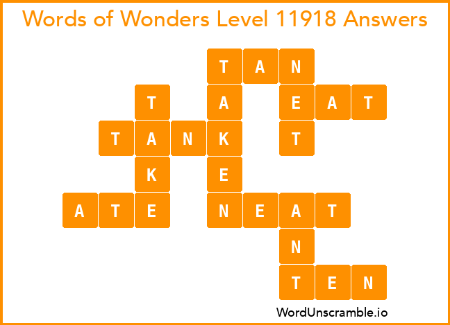 Words of Wonders Level 11918 Answers