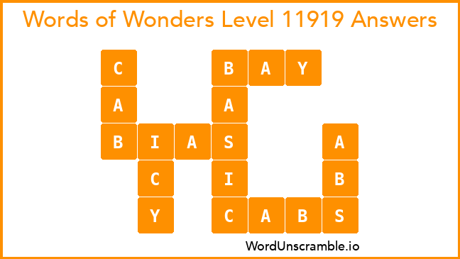 Words of Wonders Level 11919 Answers