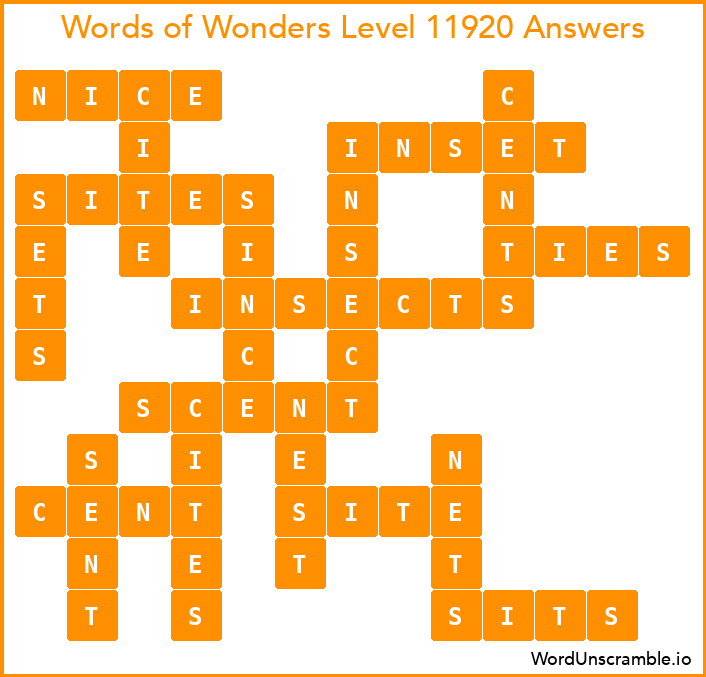 Words of Wonders Level 11920 Answers