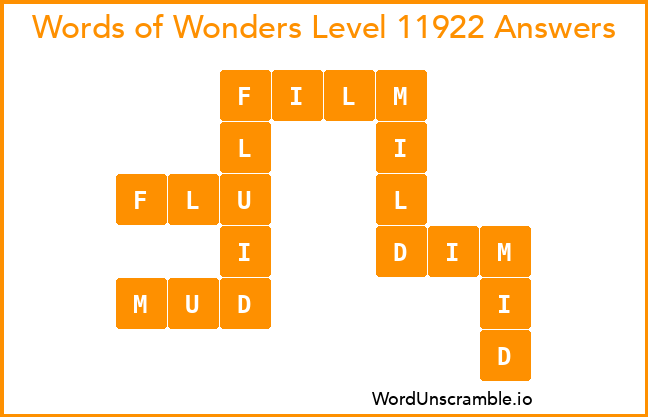 Words of Wonders Level 11922 Answers