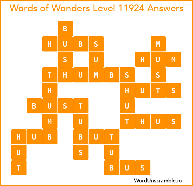 Words of Wonders Level 11924 Answers
