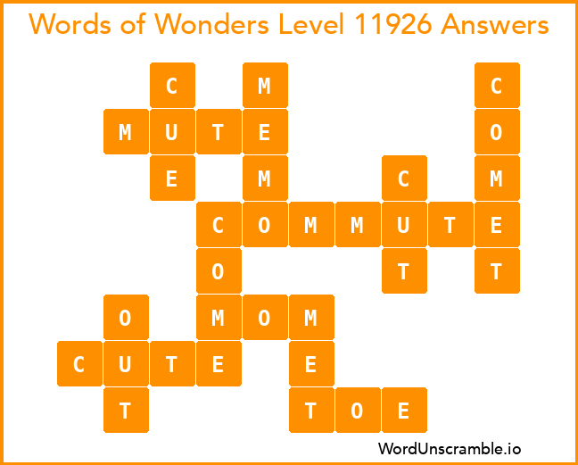 Words of Wonders Level 11926 Answers