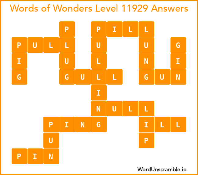 Words of Wonders Level 11929 Answers