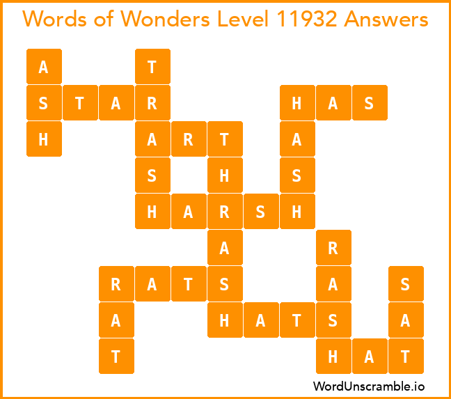Words of Wonders Level 11932 Answers
