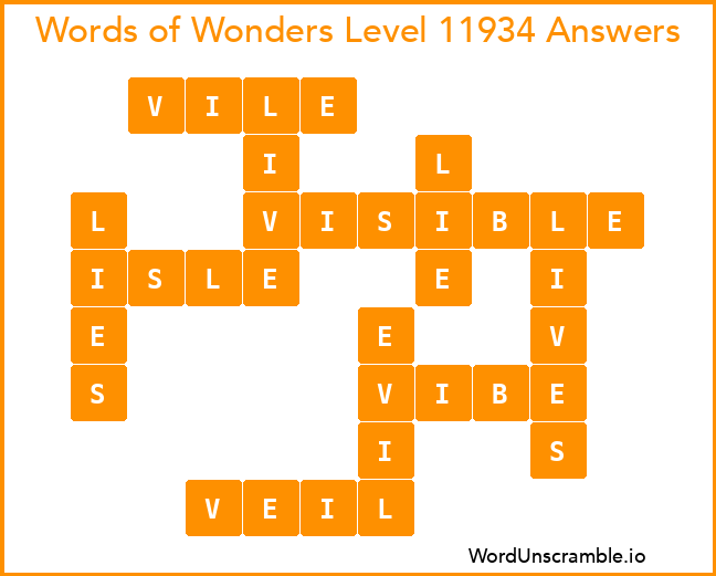 Words of Wonders Level 11934 Answers