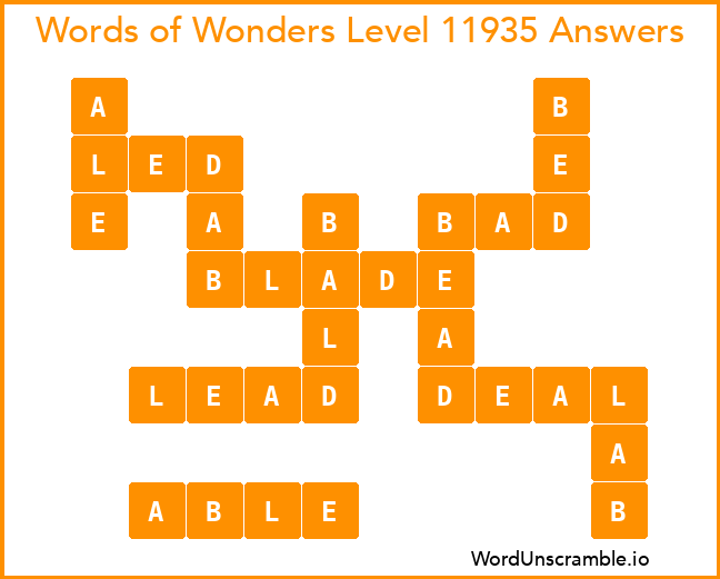 Words of Wonders Level 11935 Answers