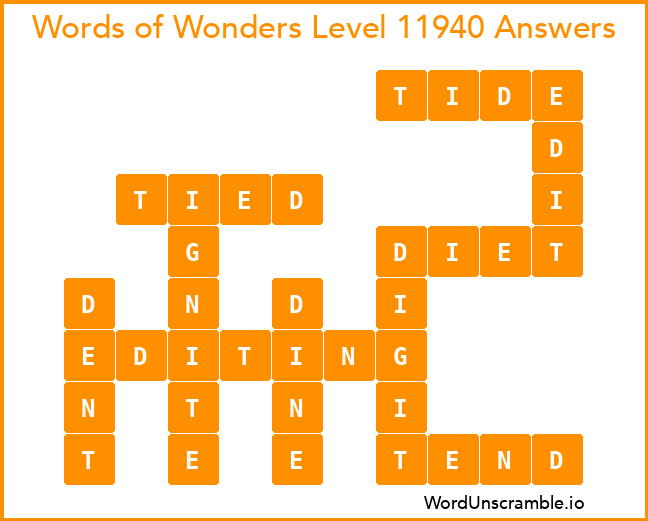 Words of Wonders Level 11940 Answers