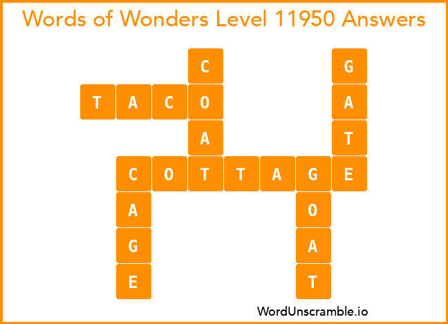 Words of Wonders Level 11950 Answers
