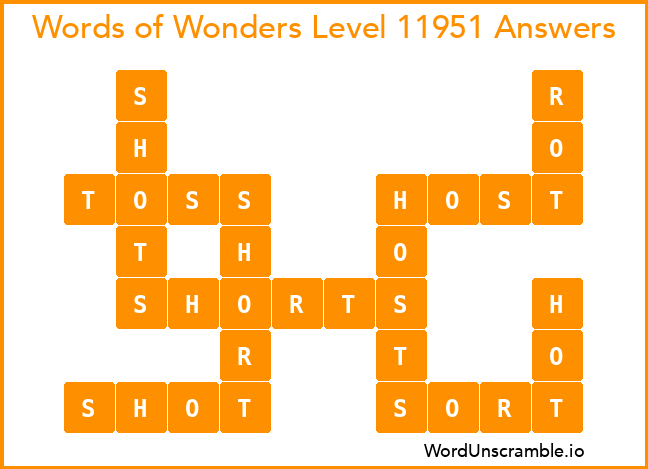 Words of Wonders Level 11951 Answers