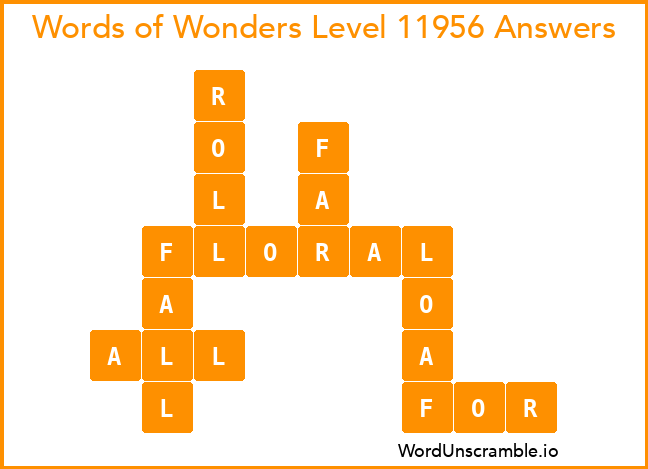 Words of Wonders Level 11956 Answers
