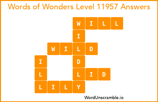 Words of Wonders Level 11957 Answers