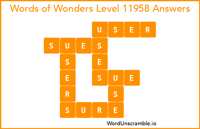 Words of Wonders Level 11958 Answers